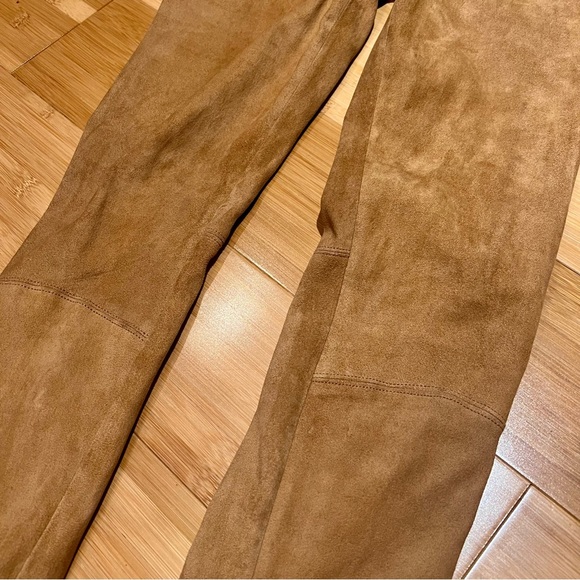 Vince Women's Skinny Lamb Leather Pants with Flares - Picture 4 of 7